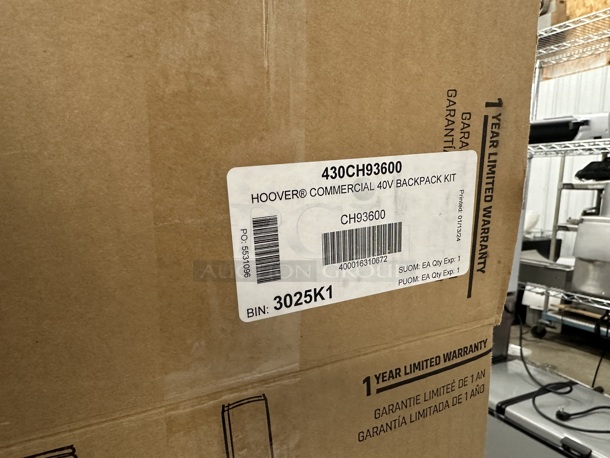 BRAND NEW SCRATCH AND DENT! 2023 Hoover CH93619 HVRPWR 6 Qt. 40V Cordless Backpack Vacuum Cleaner.  - Image 9 of 10