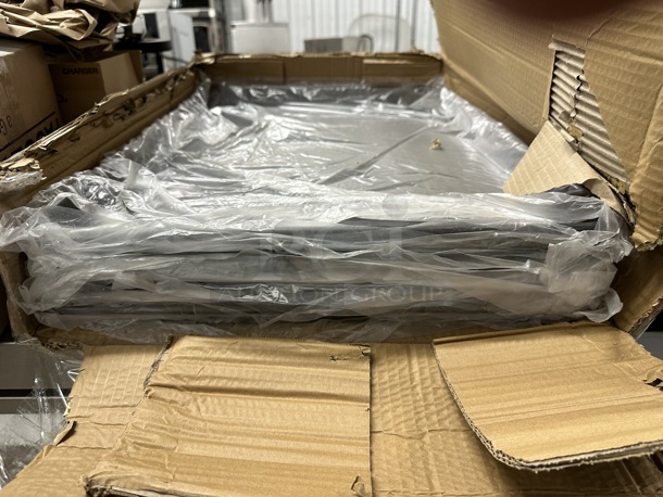 BRAND NEW SCRATCH AND DENT! 8 Baker's Mark 176BUNFULLNS Full Size 18 Gauge Non-Stick 18" x 26" Wire in Rim Aluminum Bun / Sheet Pan - Image 5 of 5
