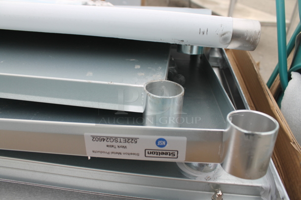 5 BRAND NEW IN BOX! Steelton 522ETSG24602 Stainless Steel 24" x 60" 18 Gauge 430 Stainless Steel Work Table with Undershelf and 2" Rear Upturn. 5 Times Your Bid! - Image 4 of 6
