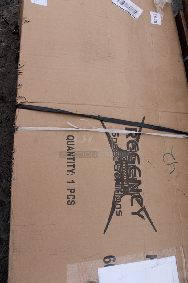 2 BRAND NEW SCRATCH AND DENT! Regency 600AKR80R 8 Keg Aluminum Keg Rack - 20" x 80" x 76". 2 Times Your Bid! - Image 4 of 4