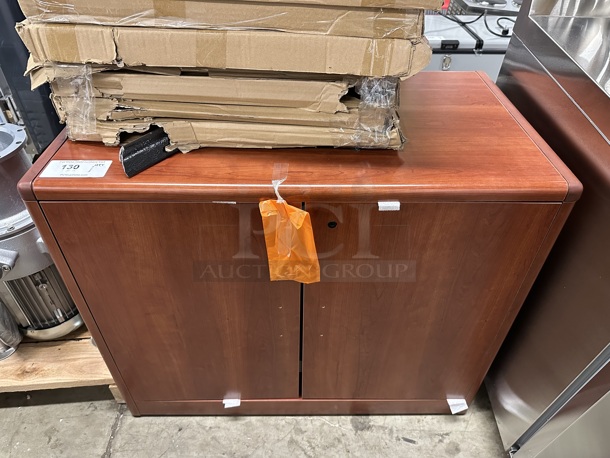 BRAND NEW SCRATCH AND DENT! Hon 328HON10729C 107291CO 10700 Series 36" x 20" x 29 1/2" Cognac Locking Storage Cabinet - Image 2 of 5