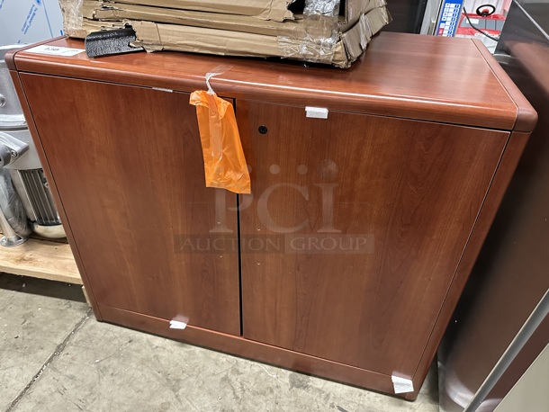BRAND NEW SCRATCH AND DENT! Hon 328HON10729C 107291CO 10700 Series 36" x 20" x 29 1/2" Cognac Locking Storage Cabinet - Image 4 of 5