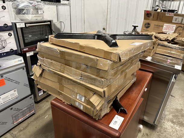 10 BRAND NEW SCRATCH AND DENT! Black Metal X Table Base Feet. 10 Times Your Bid! - Image 3 of 4