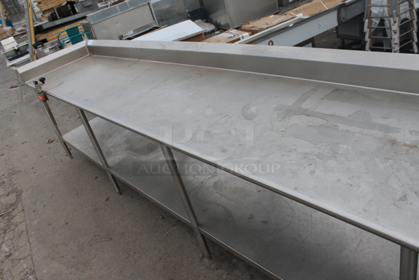 15.5' Stainless Steel Commercial 2 Bay Sink w/ Left Side Countertop, Under Shelf, Faucet and Handles. Bays 20x20 - Image 3 of 8