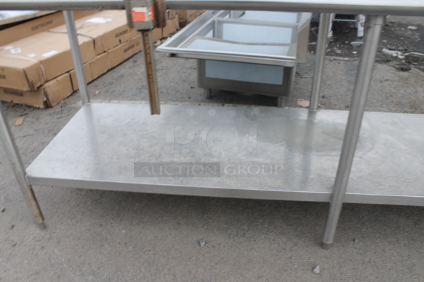 15.5' Stainless Steel Commercial 2 Bay Sink w/ Left Side Countertop, Under Shelf, Faucet and Handles. Bays 20x20 - Image 5 of 8
