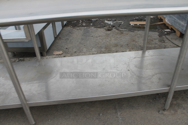 15.5' Stainless Steel Commercial 2 Bay Sink w/ Left Side Countertop, Under Shelf, Faucet and Handles. Bays 20x20 - Image 6 of 8