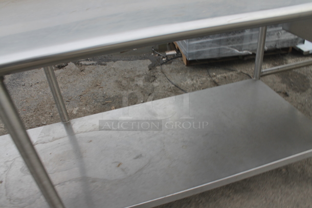 15.5' Stainless Steel Commercial 2 Bay Sink w/ Left Side Countertop, Under Shelf, Faucet and Handles. Bays 20x20 - Image 7 of 8