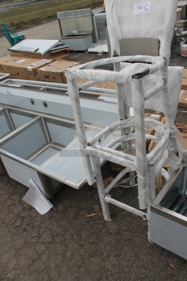 2 BRAND NEW SCRATCH AND DENT! Metal Bar Height Chair Frames. 2 Times Your Bid! - Image 3 of 3