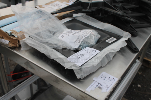 4 BRAND NEW SCRATCH AND DENT! Lancaster Table & Seating 164STB10SP Stamped Steel 10" Table Base Spider and Bag of 164TBHRDWR8 12 Piece Floor Glide and Screw Table Base Hardware Kit. 4 Times Your Bid! - Image 4 of 4