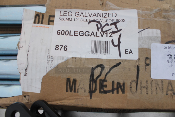 BRAND NEW SCRATCH AND DENT! Box of 4 Regency 600LEGGALV12 20 1/2" Galvanized Steel Leg for Sinks - Image 3 of 3