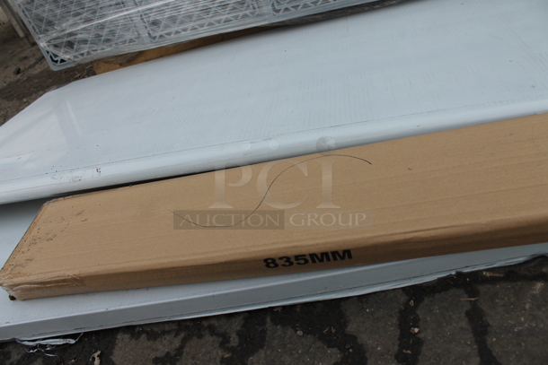 BRAND NEW SCRATCH AND DENT! Stainless Steel Table w/ Under Shelf and Legs. - Image 4 of 4