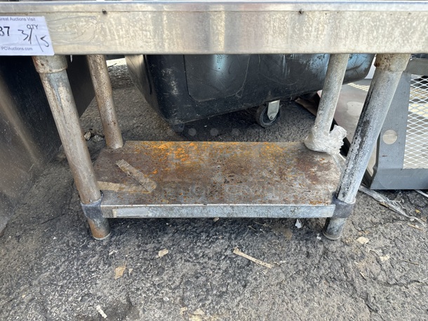 Stainless Steel Commercial Equipment Stand w/ Metal Under Shelf. - Image 3 of 3