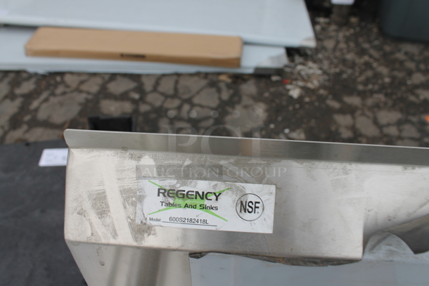 BRAND NEW SCRATCH AND DENT! Regency 600S2182418L Stainless Steel 2 Bay Sink w/ Left Side Drain Board. Bays 18x24. Drain Board 16.5x26 - Image 4 of 8