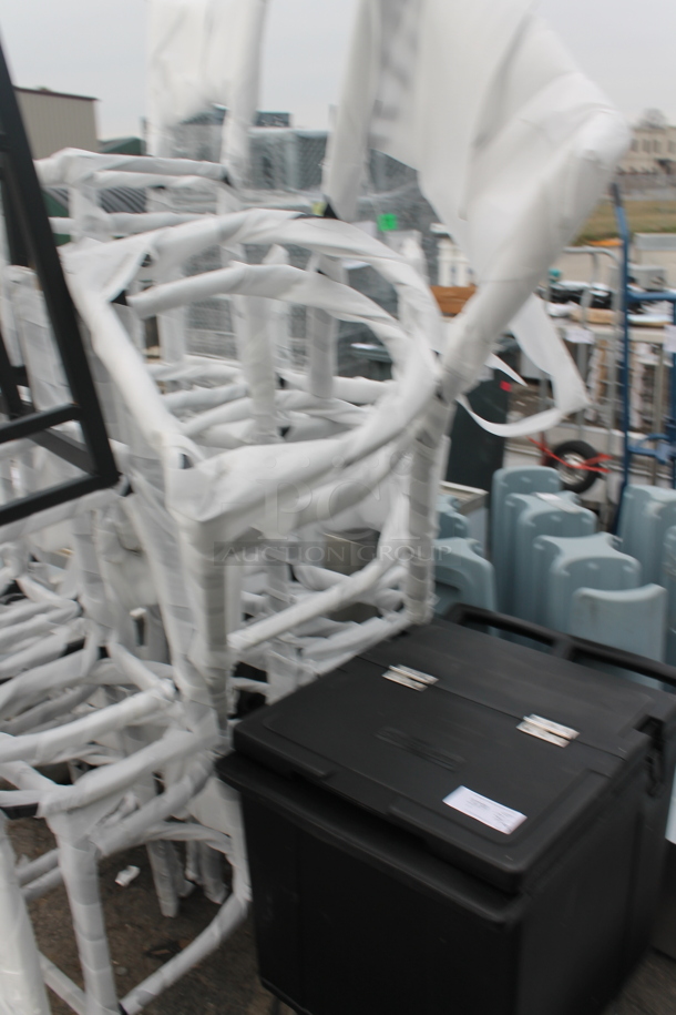 20 BRAND NEW SCRATCH AND DENT! Lancaster Table & Seating 164BCROSBSFR Black Metal Bar Height Chair Frames. 20 Times Your Bid! - Image 4 of 4