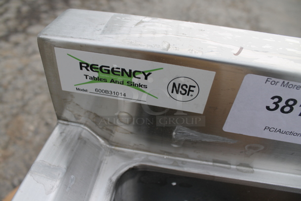 BRAND NEW SCRATCH AND DENT! Regency 600B31014 Stainless Steel 3 Bowl Underbar Sink - 38 1/2" x 18 3/4" - Image 5 of 5