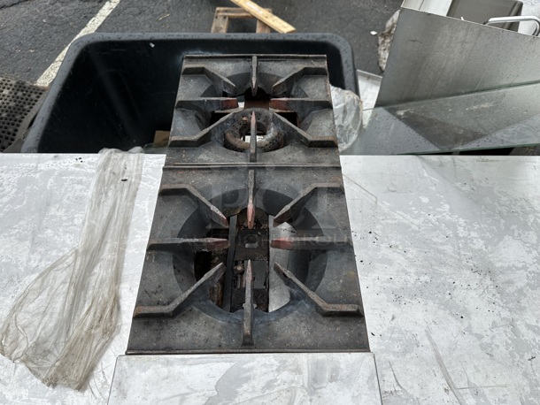 American Standard Stainless Steel Commercial Countertop Gas Powered 2 Burner Range.  - Image 4 of 5