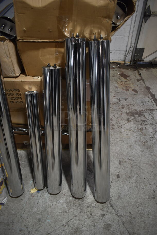 PALLET LOT of 75 BRAND NEW! BFM Seating STB-COL4CHBT Chrome Finish Table Columns. 75 Times Your Bid! - Image 12 of 12