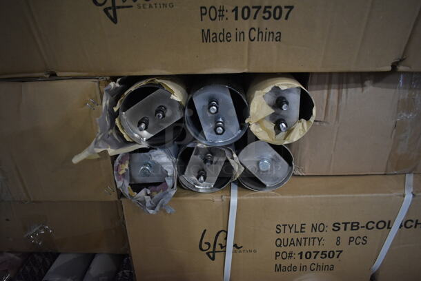 PALLET LOT of 75 BRAND NEW! BFM Seating STB-COL4CHBT Chrome Finish Table Columns. 75 Times Your Bid! - Image 6 of 12