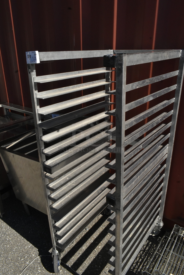 Metal Commercial Pan Transport Rack on Commercial Casters.  - Image 2 of 3