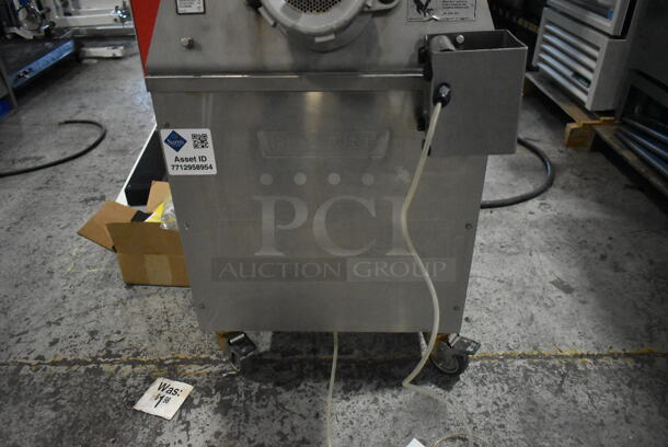 Hobart MG2032 Metal Commercial Floor Style Electric Powered Meat Mixer Grinder w/ Foot Pedal on Commercial Casters. 208 Volts, 3 Phase. - Image 2 of 7