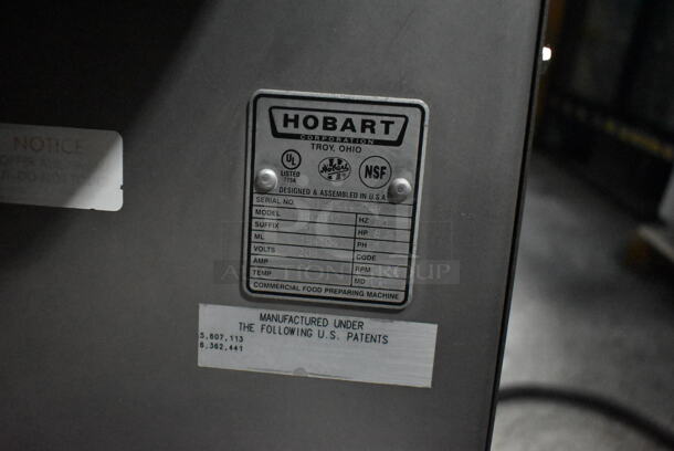 Hobart MG2032 Metal Commercial Floor Style Electric Powered Meat Mixer Grinder w/ Foot Pedal on Commercial Casters. 208 Volts, 3 Phase. - Image 5 of 7
