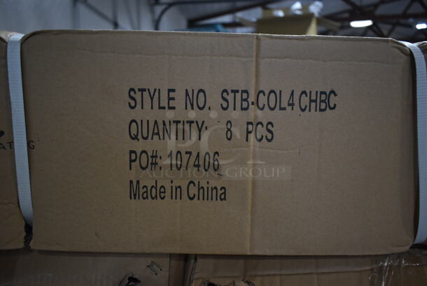 PALLET LOT of 14 Boxes of 8 BRAND NEW! BFM Seating STB-COL4CHBC Chrome Finish Table Base Columns. 14 Times Your Bid! - Image 2 of 9