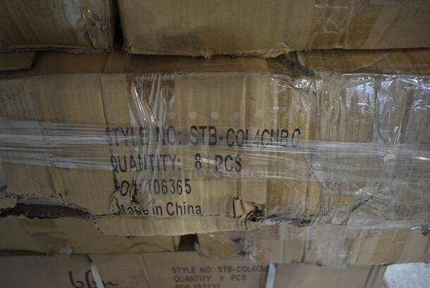 PALLET LOT of 14 Boxes of 8 BRAND NEW! BFM Seating STB-COL4CHBC Chrome Finish Table Base Columns. 14 Times Your Bid! - Image 3 of 9