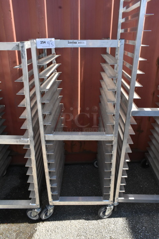 Channel Metal Commercial Pan Transport Rack on Commercial Casters