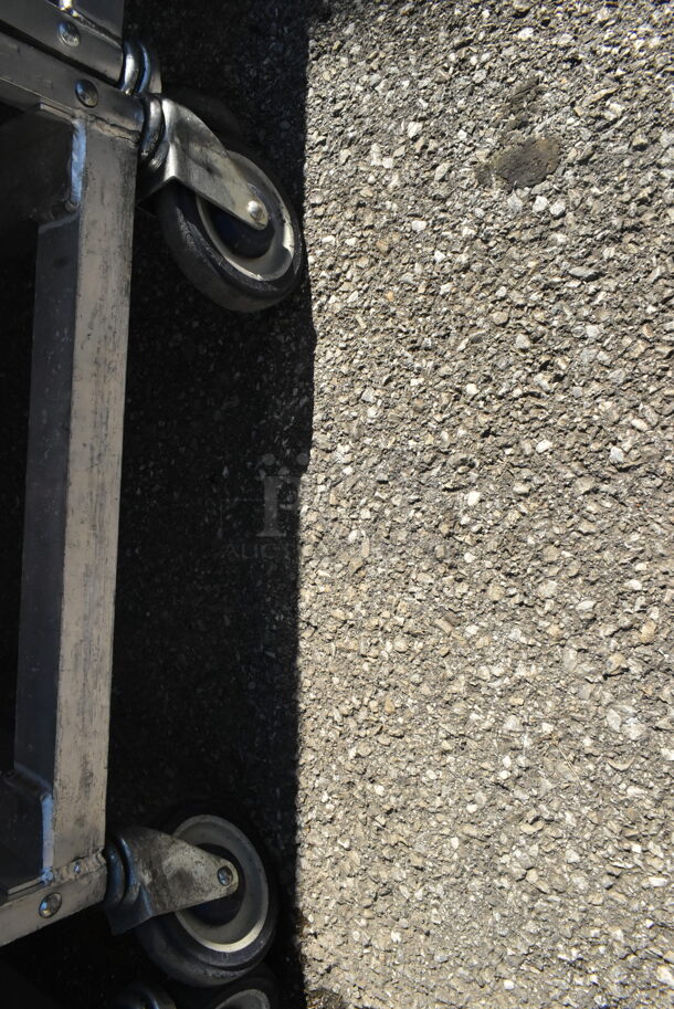 Channel Metal Commercial Pan Transport Rack on Commercial Casters - Image 3 of 3