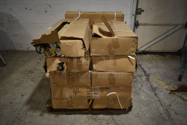 PALLET LOT of 14 Boxes of 10 BRAND NEW! BFM Seating STB-COL3CHBT Chrome Finish Table Base Columns. 14 Times Your Bid! - Image 1 of 10