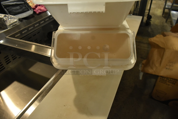 2 White Poly Ingredient Bin w/ 1 Clear Lid. 2 Times Your Bid! - Image 3 of 4
