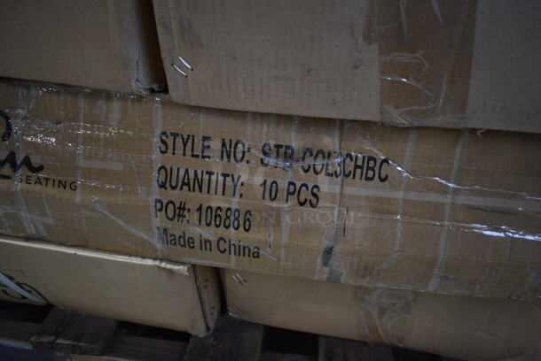 PALLET LOT of 14 Boxes of 10 BRAND NEW! BFM Seating STB-COL3CHBT Chrome Finish Table Base Columns. 14 Times Your Bid! - Image 6 of 10