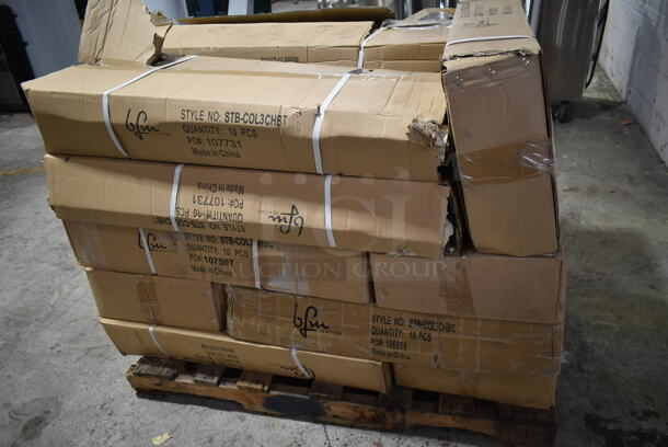 PALLET LOT of 14 Boxes of 10 BRAND NEW! BFM Seating STB-COL3CHBT Chrome Finish Table Base Columns. 14 Times Your Bid! - Image 10 of 10