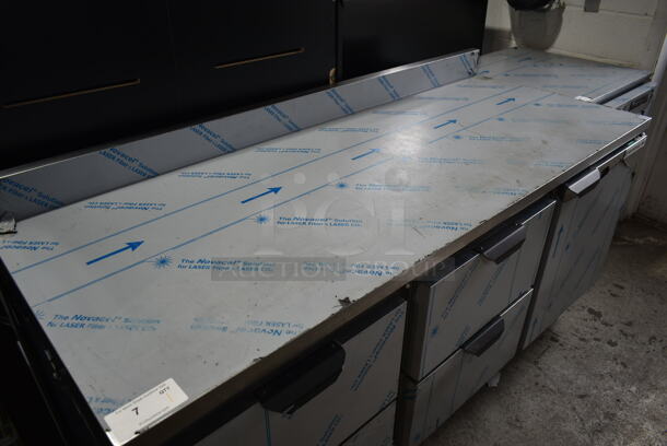 LIKE NEW! Beverage Air WTRD72AHC-4-FIP Stainless Steel Commercial Work Top Cooler w/ Door and 4 Drawers on Commercial Casters. 115 Volts, 1 Phase. Tested and Working! - Image 3 of 9