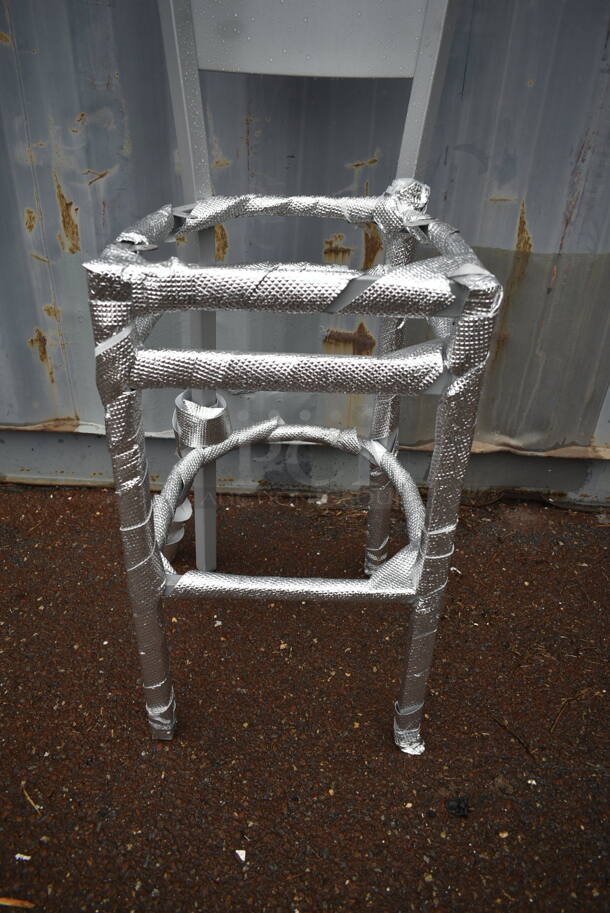 59 BRAND NEW! BFM Seating Silver Finish Metal Bar Height Chair Frames w/ Solid Back. 59 Times Your Bid! - Image 4 of 6