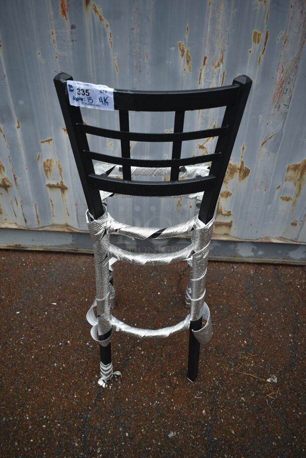15 BRAND NEW! BFM Seating Black Finish Metal Bar Height Chair Frames w/ Window Back. 15 Times Your Bid! - Image 6 of 6
