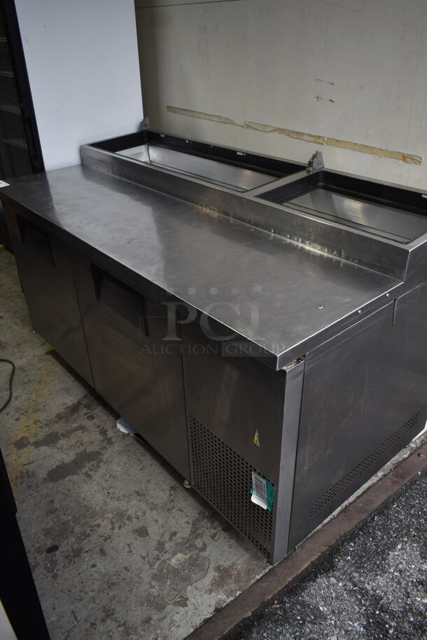 2017 True TPP-67 Stainless Steel Commercial Pizza Prep Table on Commercial Casters. No Lids. 115 Volts, 1 Phase. 115 Volts, 1 Phase. Tested and Does Not Power On - Image 11 of 12
