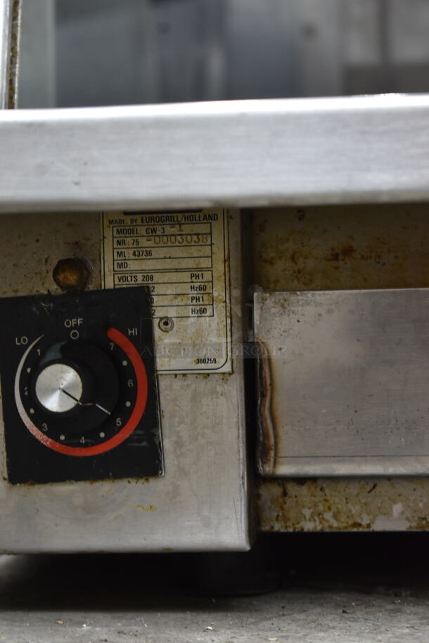 Eurogrill CW-3 Stainless Steel Commercial Countertop Heated Display Case Merchandiser. 208 Volts, 1 Phase.  - Image 8 of 8
