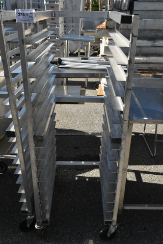 Metal Commercial Pan Transport Rack on Commercial Casters