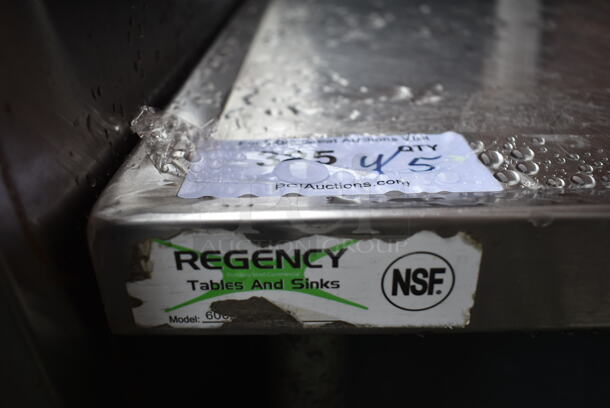 Regency Stainless Steel Commercial Equipment Stand w/ Metal Under Shelf.  - Image 4 of 4