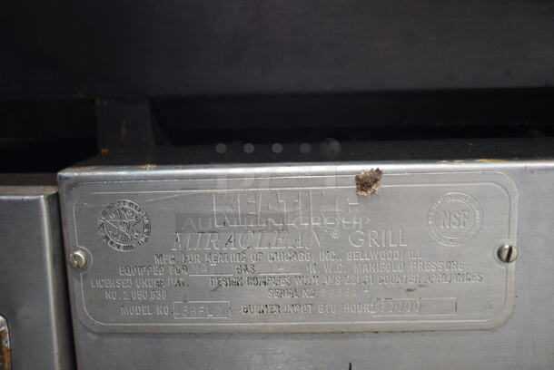 Keating 48BFLD Stainless Steel Commercial Countertop Natural Gas Powered Flat Top Griddle. 60,000 BTU.  - Image 5 of 5