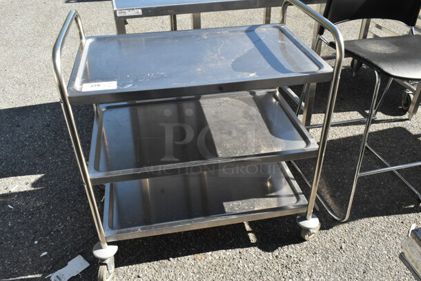 Stainless Steel 3 Tier Cart on Commercial Casters.  - Image 1 of 5