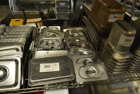 ALL ONE MONEY! Lot of 14 Various Stainless Steel Drop In Bin Lids