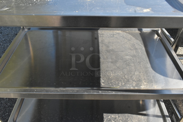 Stainless Steel 3 Tier Cart on Commercial Casters.  - Image 3 of 5