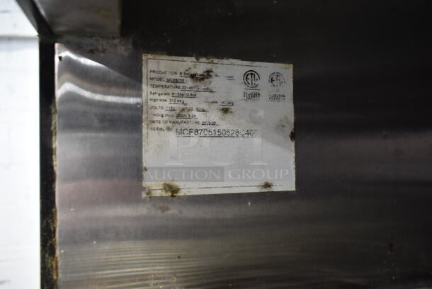 2015 Atosa MCF8705 Stainless Steel Commercial Single Door Reach In Cooler Merchandiser w/ Poly Coated Racks. 115 Volts, 1 Phase. Tested and Powers On But Does Not Get Cold - Image 5 of 5