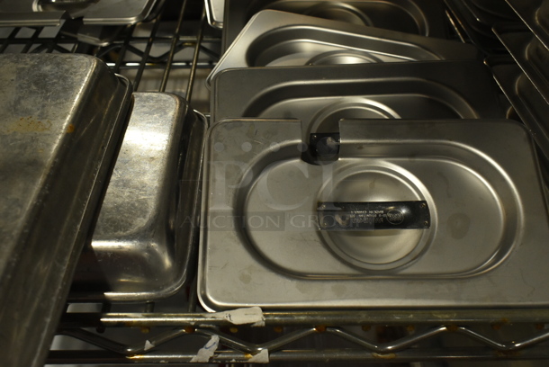 ALL ONE MONEY! Lot of 14 Various Stainless Steel Drop In Bin Lids - Image 3 of 4