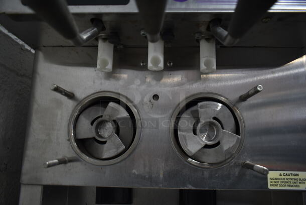 	2014 Stoelting F231-109I2YGAD1 Stainless Steel Commercial Floor Style Water Cooled 2 Flavor w/ Twist Soft Serve Ice Cream Machine on Commercial Casters. 208-240 Volts, 3 Phase. - Image 4 of 7