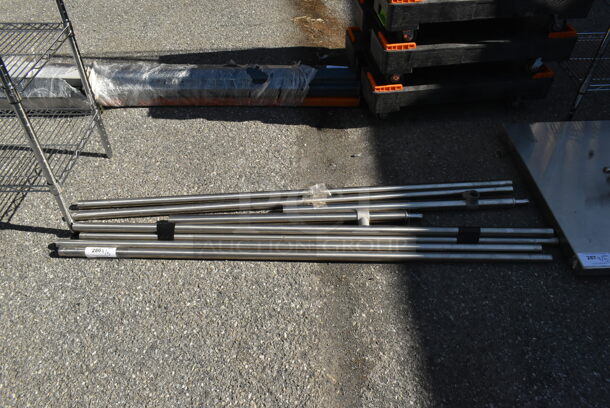 ALL ONE MONEY! Lot of 8 Metal Poles - Image 1 of 2