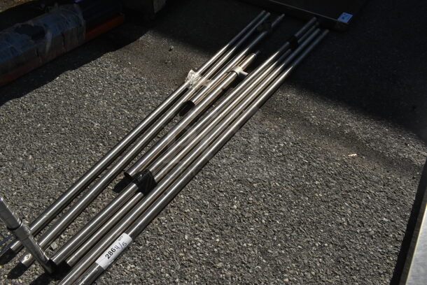 ALL ONE MONEY! Lot of 8 Metal Poles - Image 2 of 2