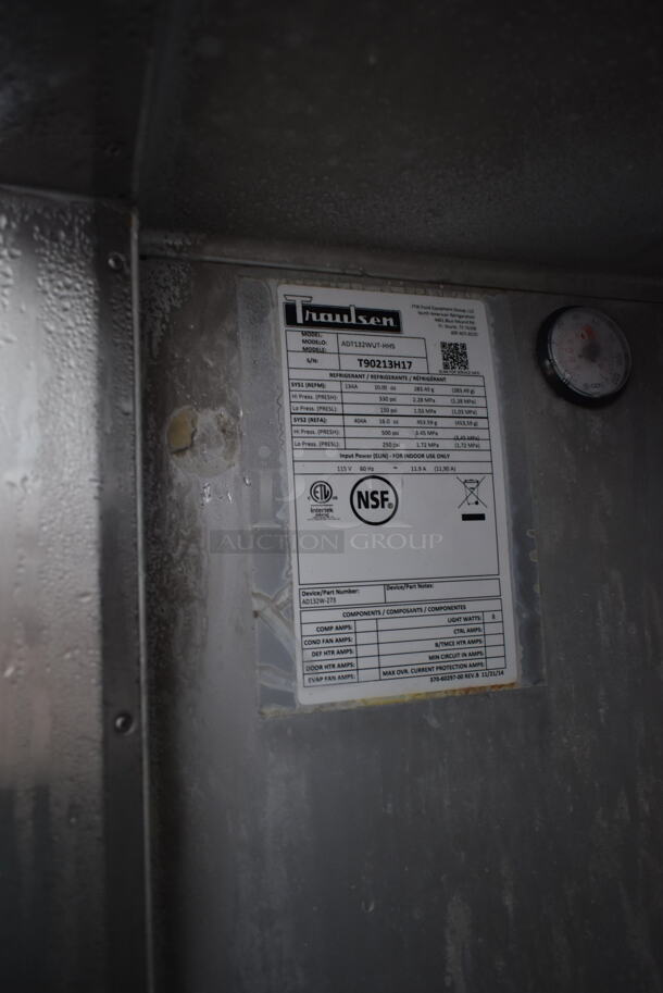 2017 Traulsen ADT132WUT-HHS Stainless Steel Commercial 2 Half Size Door Reach In Dual Temp Cooler Freezer. 115 Volts, 1 Phase. Tested and Working! - Image 7 of 7
